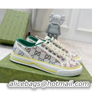 Best Price Gucci Tennis 1977 Sneakers in White GG canvas with crystals 420135