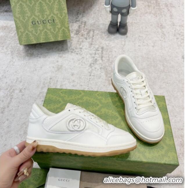 Grade Quality Gucci MAC80 Sneakers in Leather and Fabric All White Upper 420131