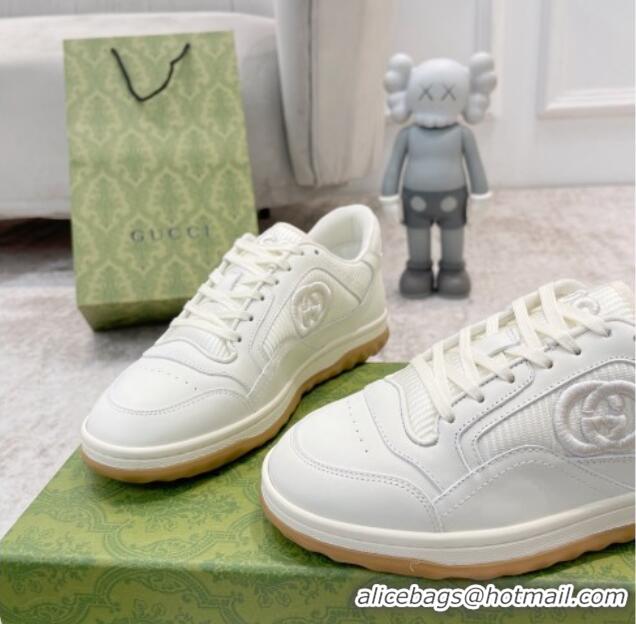 Grade Quality Gucci MAC80 Sneakers in Leather and Fabric All White Upper 420131