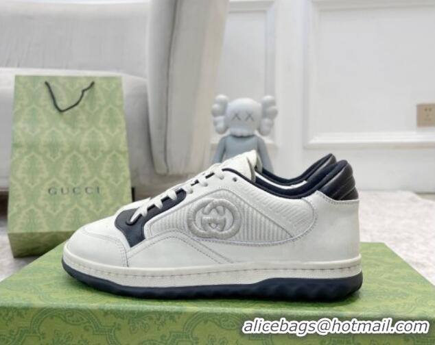 Good Quality Gucci MAC80 Sneakers in Leather and Fabric White1/Black 0420133