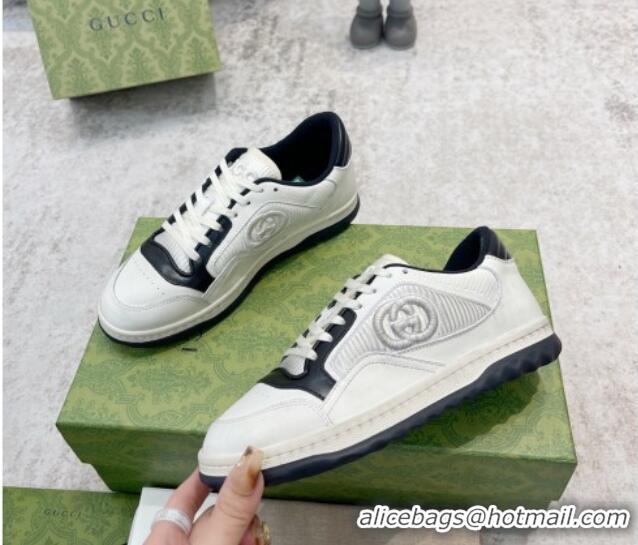 Good Quality Gucci MAC80 Sneakers in Leather and Fabric White1/Black 0420133