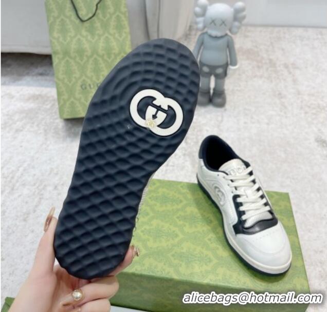 Good Quality Gucci MAC80 Sneakers in Leather and Fabric White1/Black 0420133