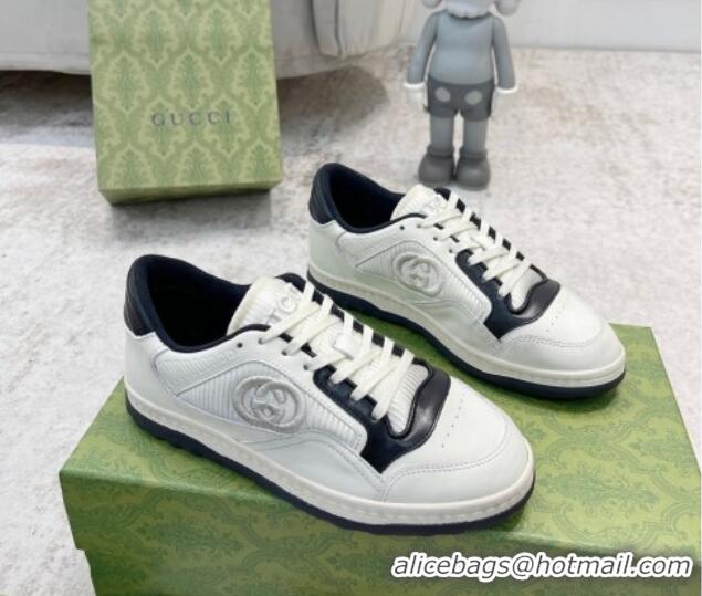 Good Quality Gucci MAC80 Sneakers in Leather and Fabric White1/Black 0420133