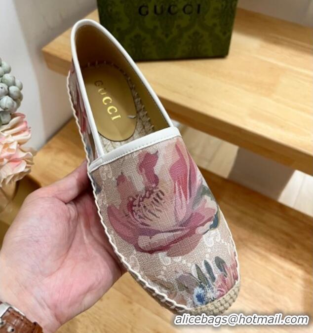 Luxury Gucci Printed GG Canvas Espadrilles Grey 425069