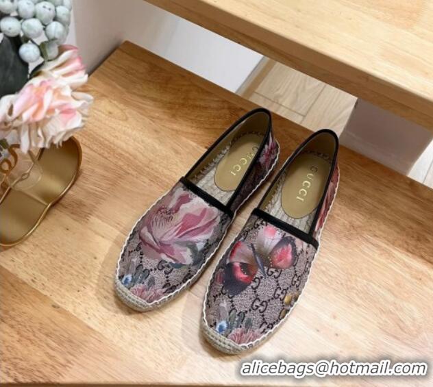 Best Grade Gucci Printed GG Canvas Espadrilles Beige 425070