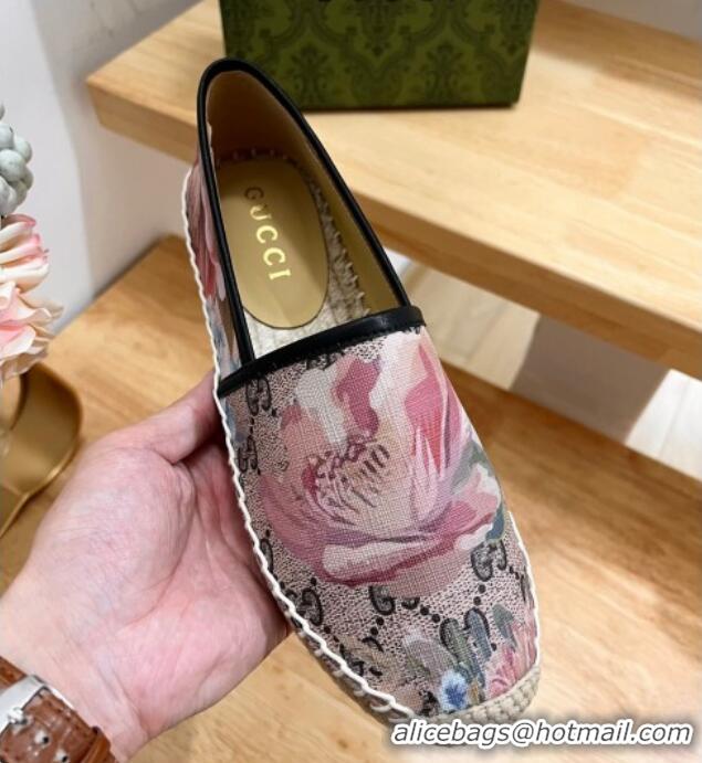 Best Grade Gucci Printed GG Canvas Espadrilles Beige 425070