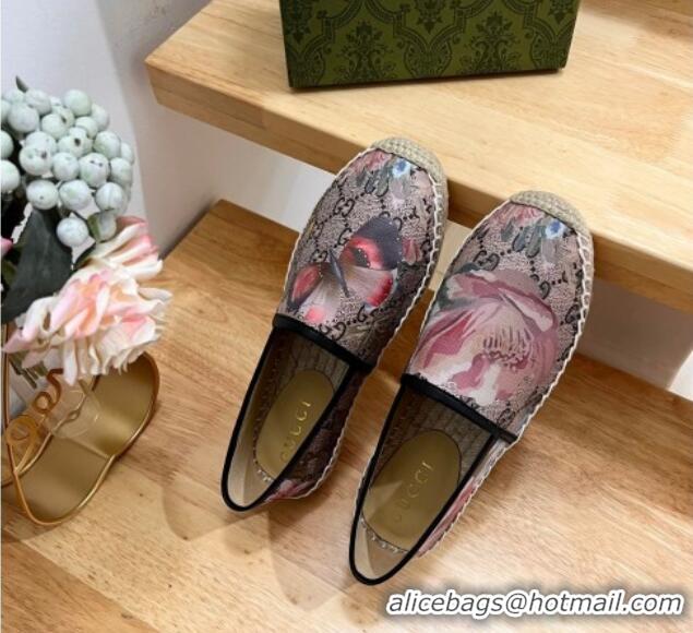 Best Grade Gucci Printed GG Canvas Espadrilles Beige 425070