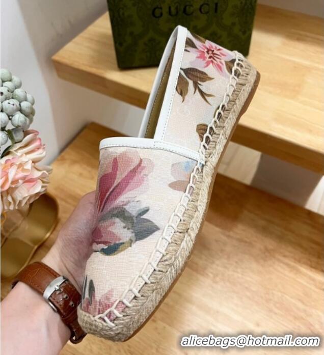 Good Looking Gucci Printed GG Canvas Espadrilles White 425071