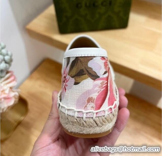 Good Looking Gucci Printed GG Canvas Espadrilles White 425071