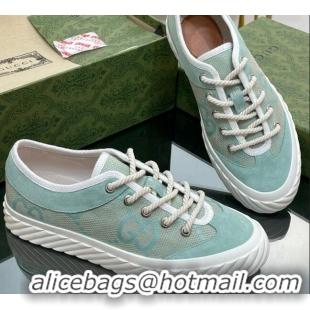 Discount Gucci GG Canvas Low top Sneakers Light Green 607064