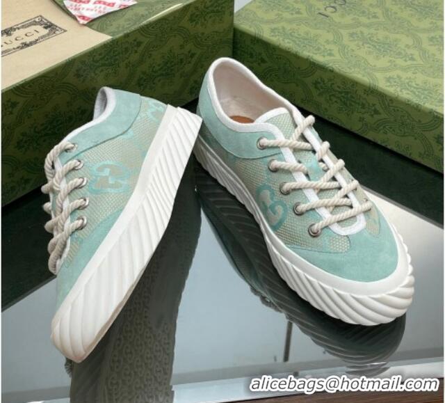 Discount Gucci GG Canvas Low top Sneakers Light Green 607064