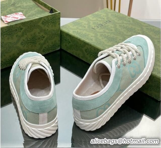 Discount Gucci GG Canvas Low top Sneakers Light Green 607064