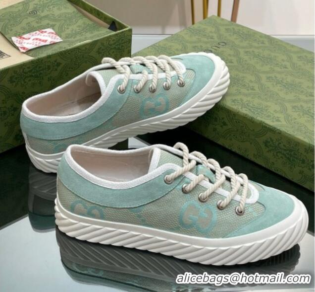 Discount Gucci GG Canvas Low top Sneakers Light Green 607064