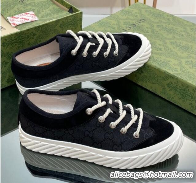 Stylish Gucci GG Canvas Low top Sneakers Black 607065