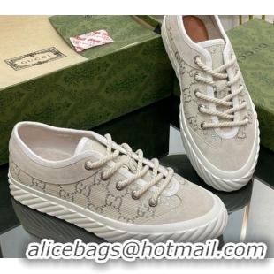 Unique Style Gucci GG Canvas Low top Sneakers Cream White 607066