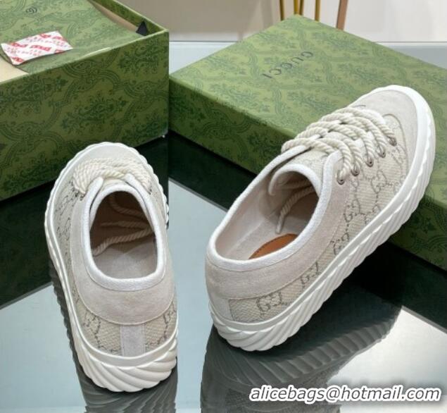 Unique Style Gucci GG Canvas Low top Sneakers Cream White 607066