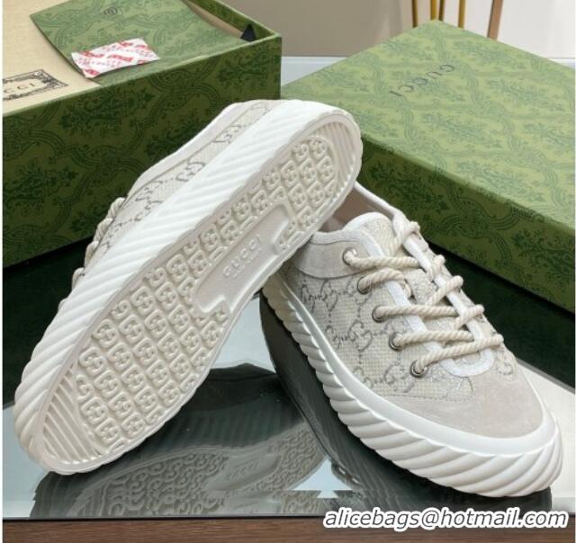 Unique Style Gucci GG Canvas Low top Sneakers Cream White 607066