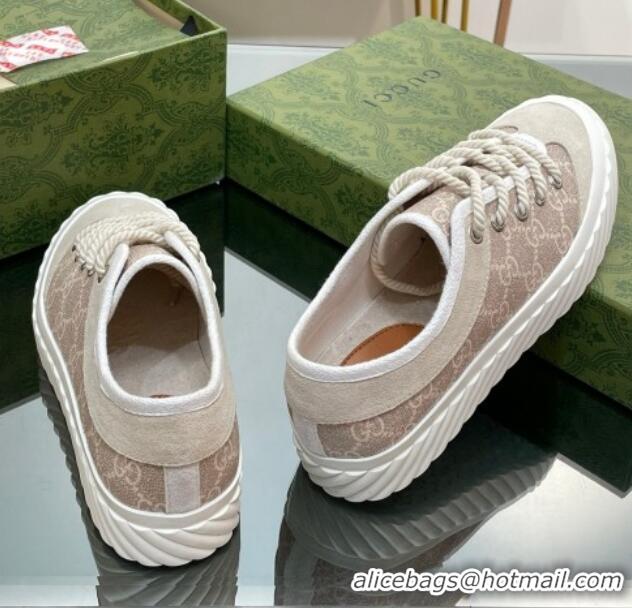 Top Design Gucci GG Canvas Low top Sneakers Grey 607067