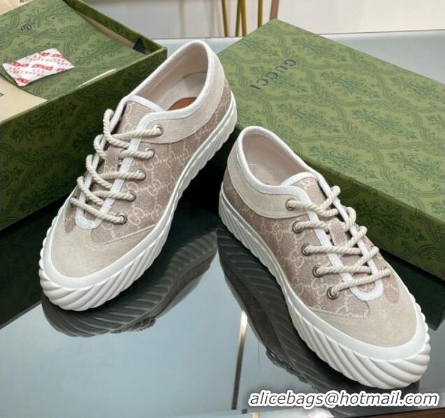 Top Design Gucci GG Canvas Low top Sneakers Grey 607067