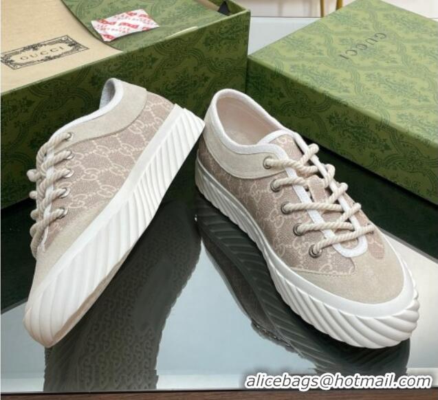 Top Design Gucci GG Canvas Low top Sneakers Grey 607067