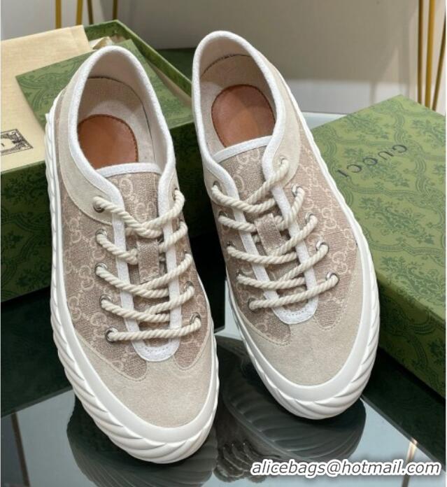 Top Design Gucci GG Canvas Low top Sneakers Grey 607067