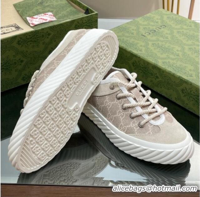 Top Design Gucci GG Canvas Low top Sneakers Grey 607067