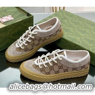 Sophisticated Gucci GG Canvas Low top Sneakers Beige 607069