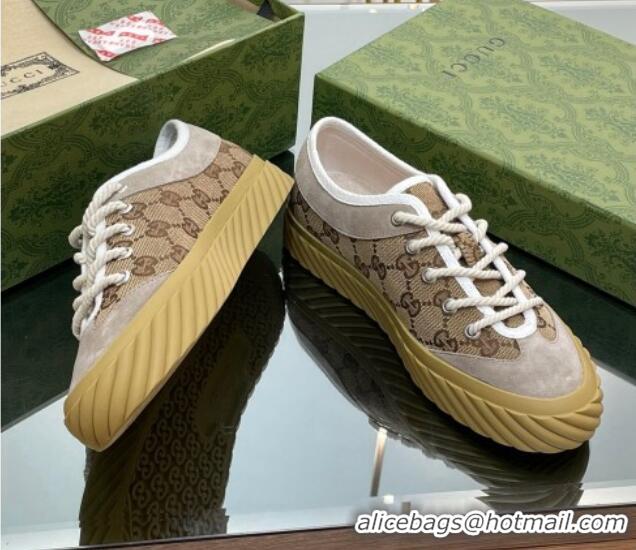 Sophisticated Gucci GG Canvas Low top Sneakers Beige 607069