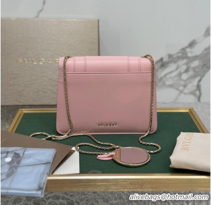 Top Quality Bvlgari Serpenti Forever leather crossbody bag 35107 Pink