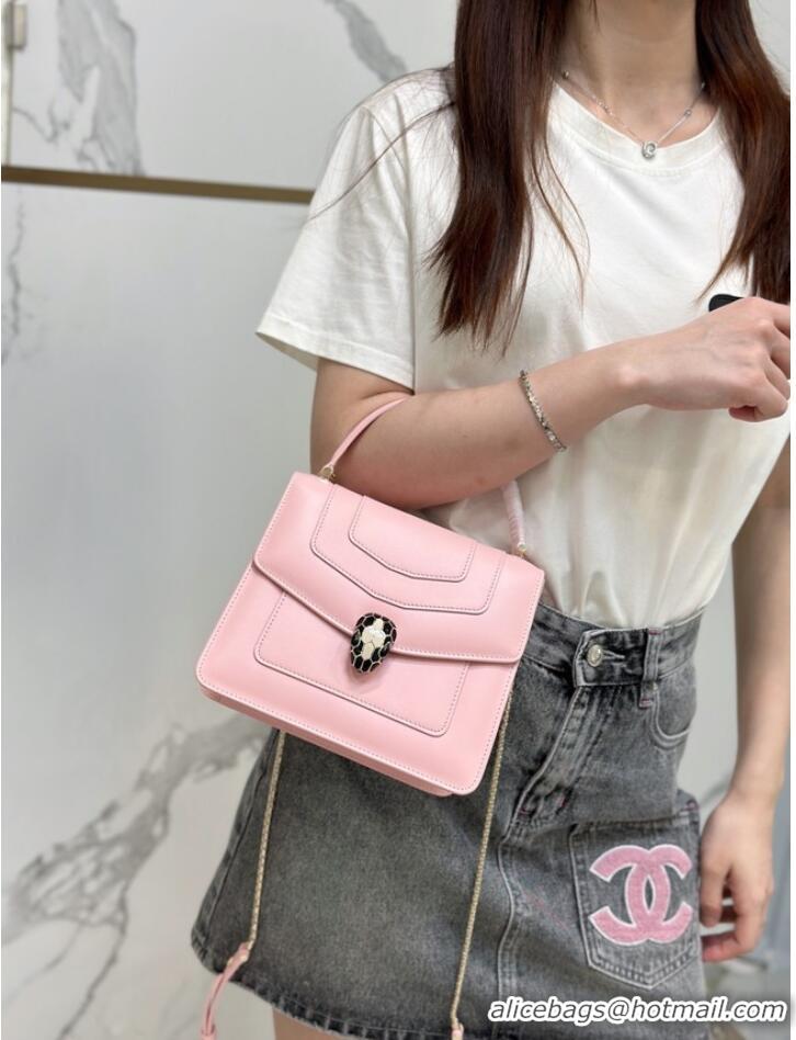 Promotional Bvlgari Serpenti Forever leather crossbody bag 38329 pink