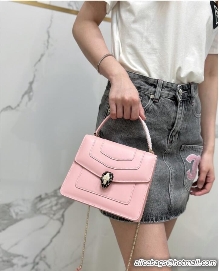 Promotional Bvlgari Serpenti Forever leather crossbody bag 38329 pink