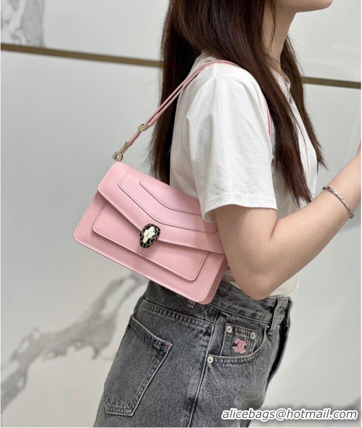 Famous Brand Bvlgari Serpenti Forever leather crossbody bag 292104 pink