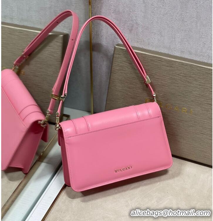 Super Quality Bvlgari Serpenti Forever leather crossbody bag 289676 dark pink