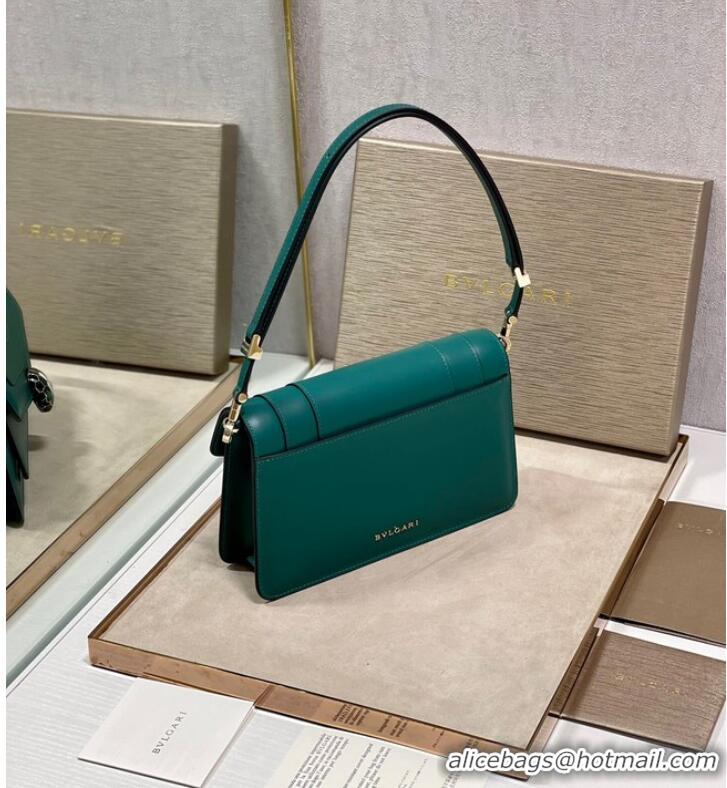 Famous Brand Bvlgari Serpenti Forever leather crossbody bag 289676 green