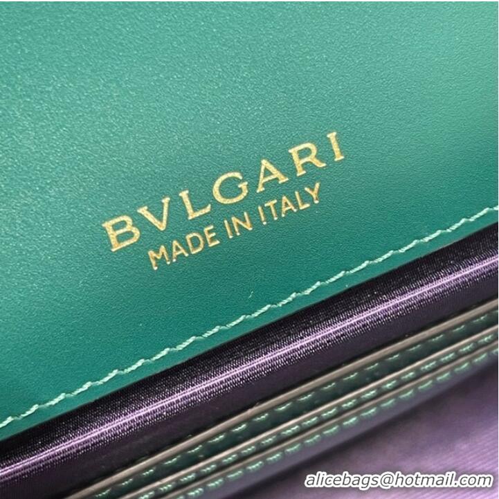 Famous Brand Bvlgari Serpenti Forever leather crossbody bag 289676 green