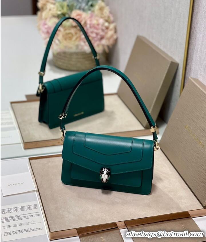 Famous Brand Bvlgari Serpenti Forever leather crossbody bag 289676 green