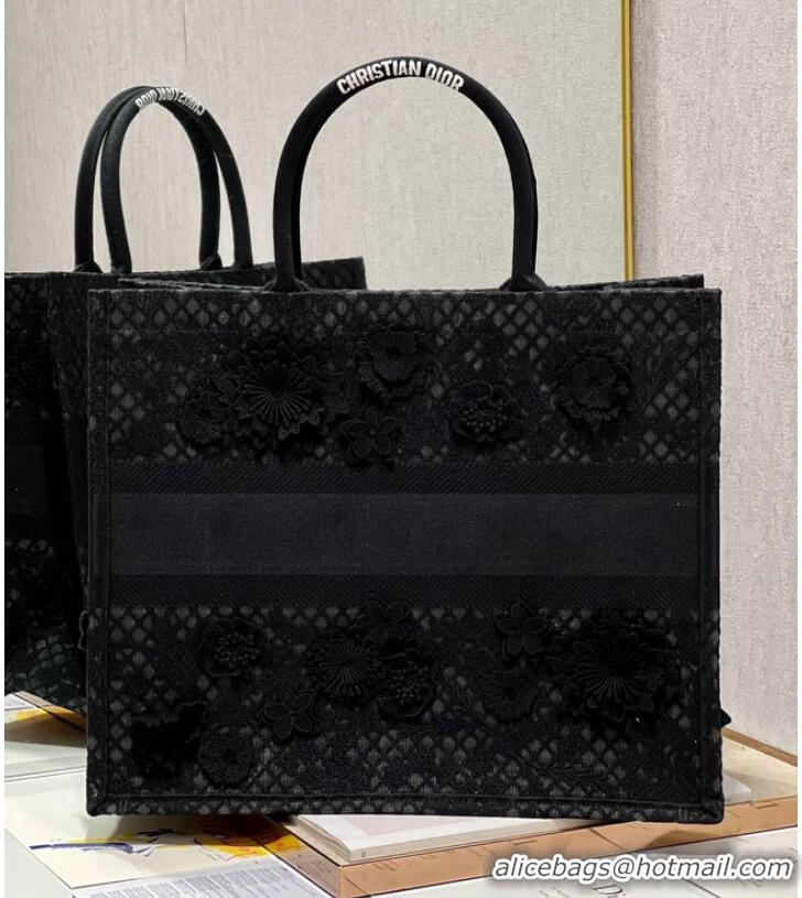 Grade Design LARGE DIOR OR DIOR BOOK TOTE D-Lace Embroidery M1286ZTD-1