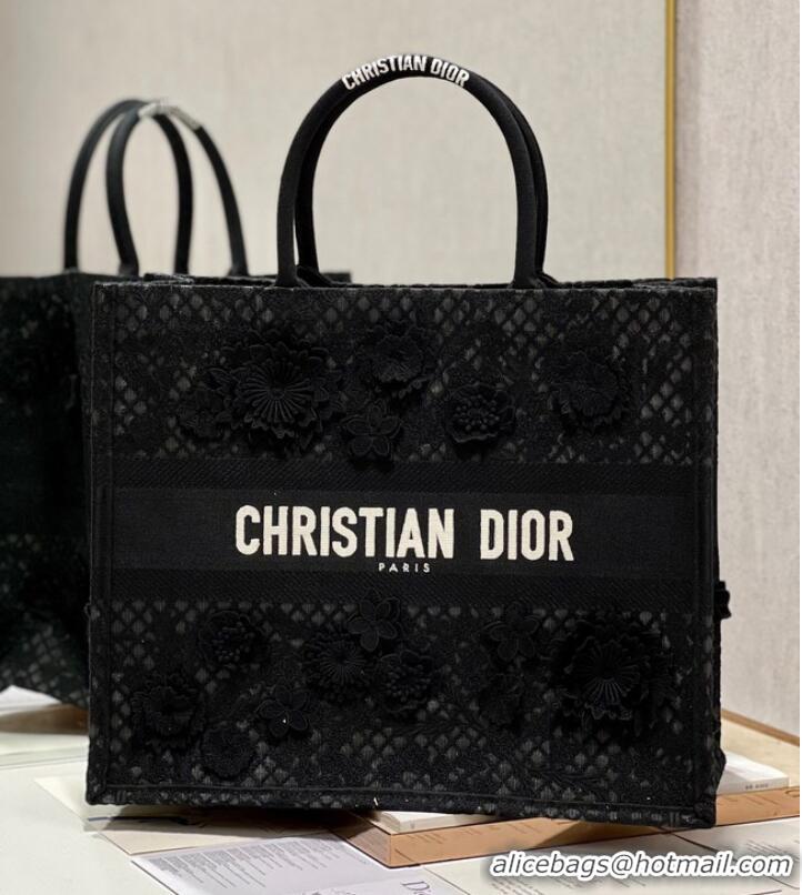 Grade Design LARGE DIOR OR DIOR BOOK TOTE D-Lace Embroidery M1286ZTD-1