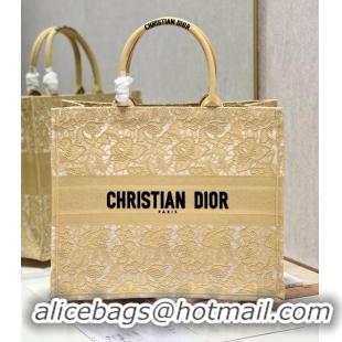 Popular Style LARGE DIOR OR DIOR BOOK TOTE D-Lace Embroidery M1286ZTD-4