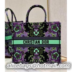 Promotional LARGE DIOR BOOK TOTE Multicolor Dior Indian Purple Embroidery M1286ZESK