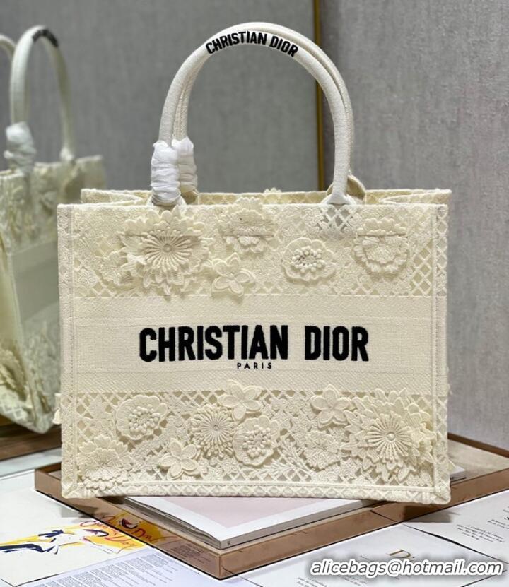 Trendy Design MEDIUM DIOR BOOK TOTE D-Lace Embroidery M1296ZE-2