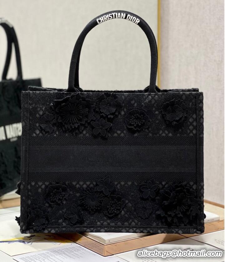 Reasonable Price MEDIUM DIOR BOOK TOTE D-Lace Embroidery M1296ZE-3