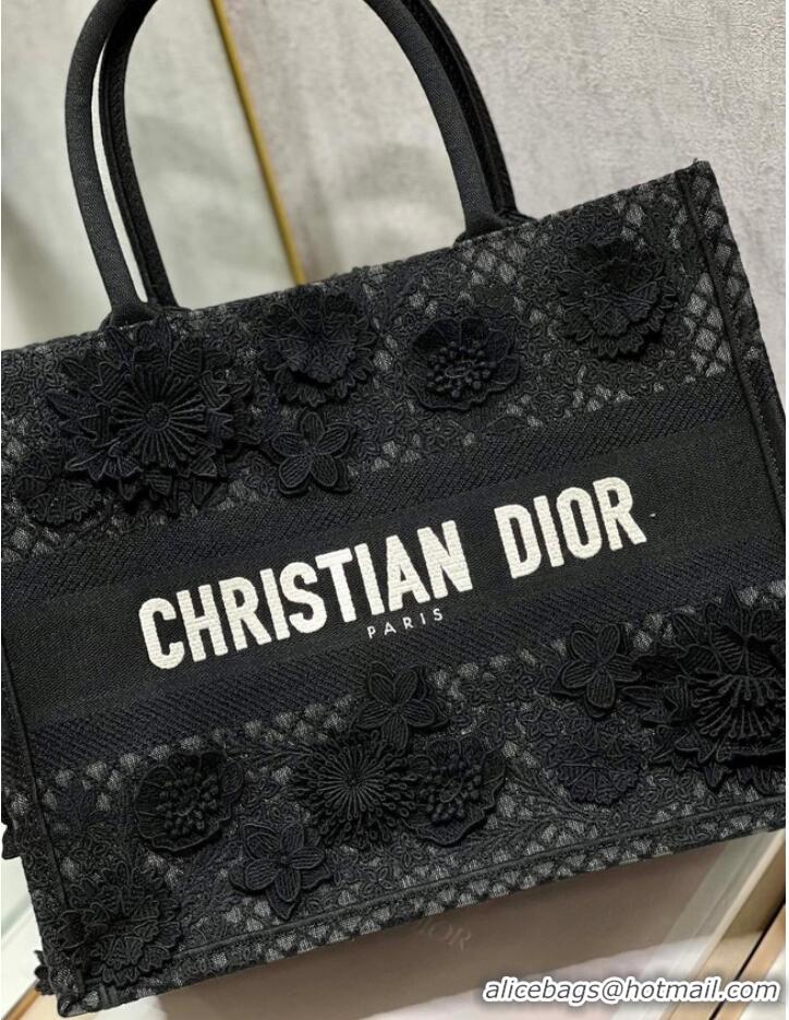 Reasonable Price MEDIUM DIOR BOOK TOTE D-Lace Embroidery M1296ZE-3