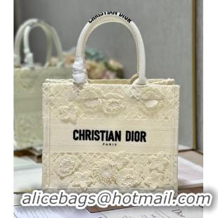 Promotional SMALL DIOR DIOR BOOK TOTE D-Lace Embroidery M1296ZRG-1