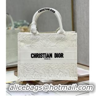 Most Popular SMALL DIOR DIOR BOOK TOTE D-Lace Embroidery M1296ZRG-2