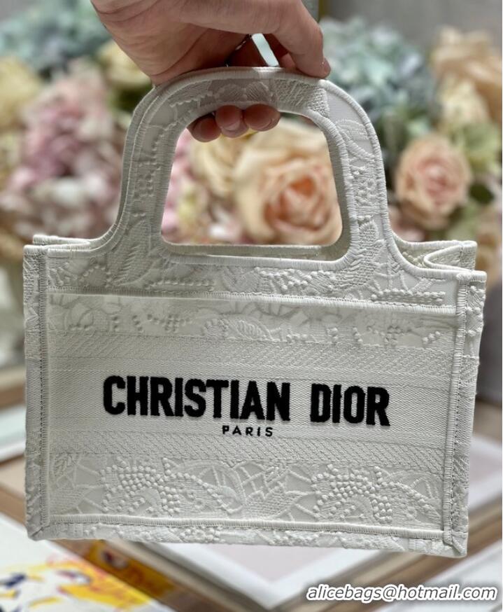 Buy Cheapest DIOR BOOK mini TOTE Embroidery C1783-5