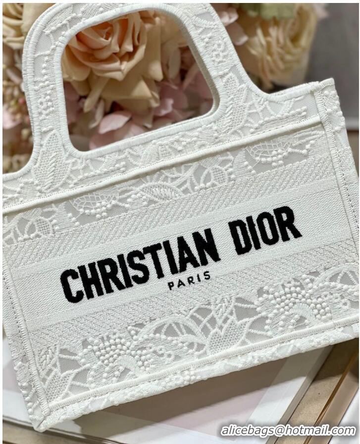 Buy Cheapest DIOR BOOK mini TOTE Embroidery C1783-5