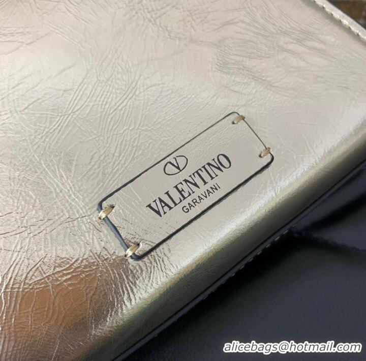 Famous Brand VALENTINO VSLING nano Calfskin Shoulder bag GW46R Silver