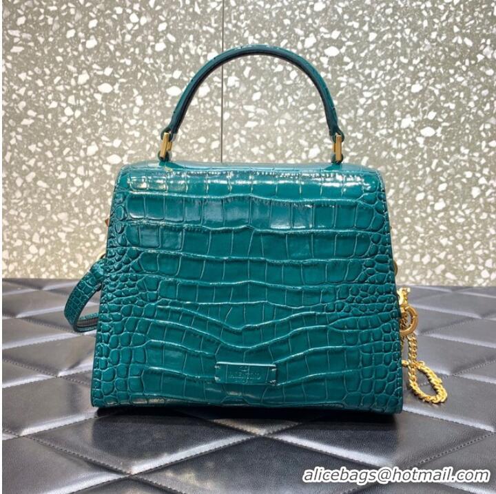 Buy Fashionable ALENTINO VSLING small Crocodile pattern Shoulder bag WB0F53 blue