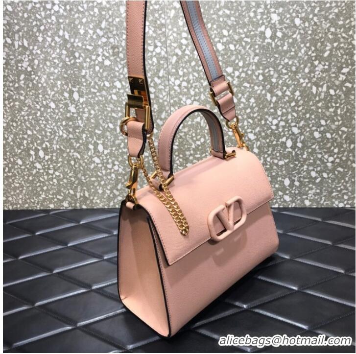 Promotional VALENTINO VSLING small Grain calf leather Shoulder bag WB0F53 Cinnamon Pink